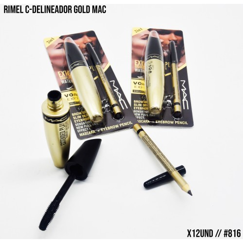 RIMEL C-DELINEADOR GOLD MAC X12UND #816