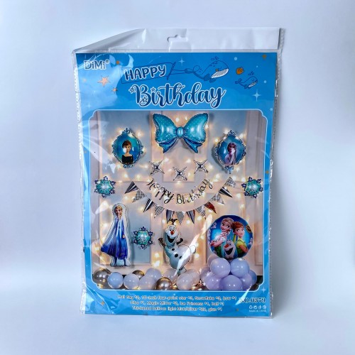 GLOBO DIMI HAPPY BIRTHDAY FROZEN 10SET* X 1PAQ