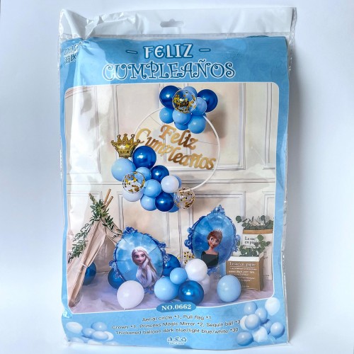 GLOBO DE FELIZ CUMPLEAÑOS 38PCS FROZEN  10SET* X 1PAQ