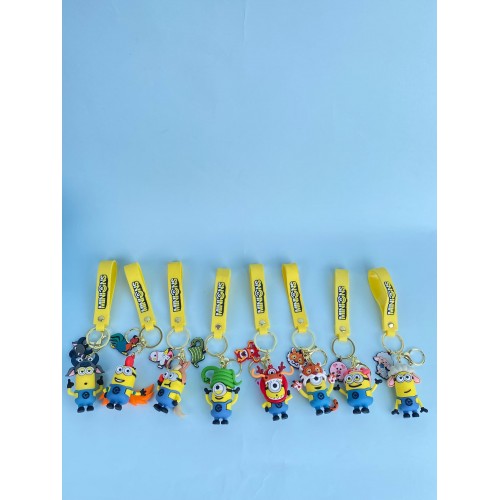 LLAVERO DE MINIONS C/DIJE DE ANIMALES 11MDL X 1UND