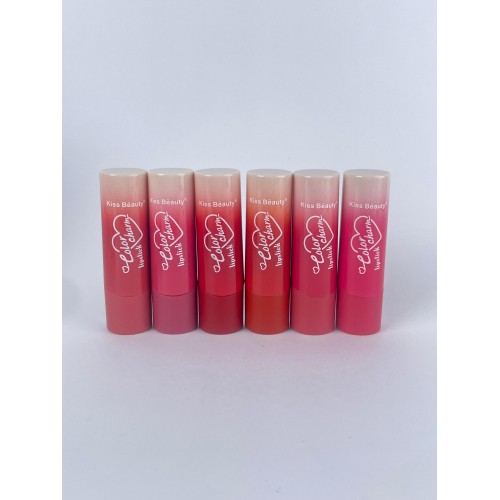 LABIAL LIPSTICK COLOR CHARM 6CLR KISS BEAUTY X1CAJA