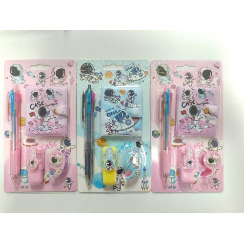 SET ESCOLAR 4EN1 MINI #ASTRONAUTA 3MODEL *18PCS* X 1CAJA