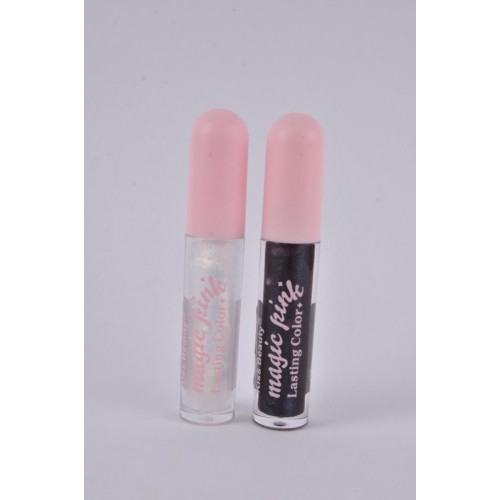 MAGIC PINK LIPS KISS BEAUTY LASTING COLOR 2TONOS 24PCS* X 1 CAJA