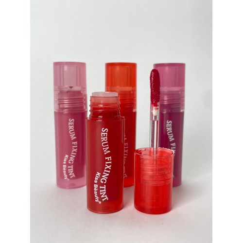 SERUM DE LABIOS FIXING TINT KISS BEAUTY #02 #GUAVA RED X 1CAJA