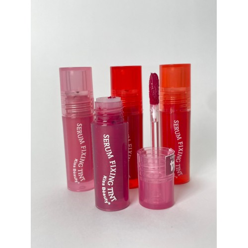 SERUM DE LABIOS FIXING TINT KISS BEAUTY #04 #CHERRY RED X 1CAJA