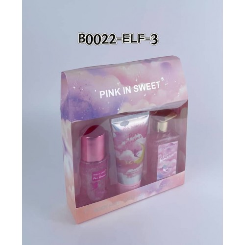 KIT 3EN1 PINK IN SWEET PURE ROMANCE 88/100ML X 1KIT B0022-ELF-3