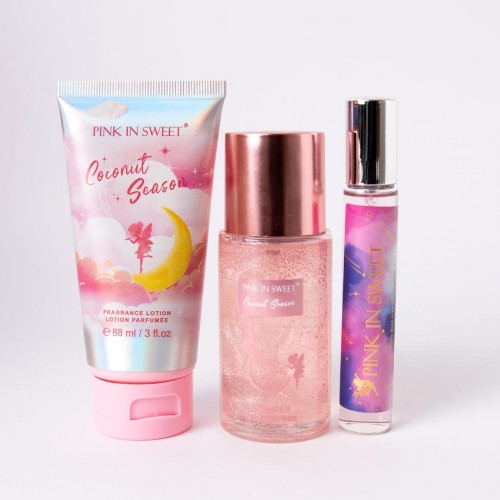 KIT 3EN1 PINK IN SWEET HAPPY HOLIDAY #MD2 COCONUT SEASON X 1KIT