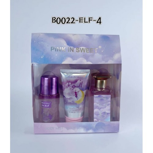 KIT 3EN1 PINK IN SWEET LOVE SMELL 88/100ML X 1KIT B0022-ELF-4