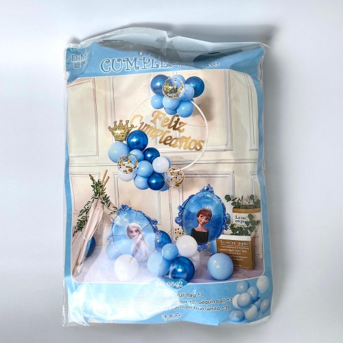 GLOBO DIMI FELIZ CUMPLEAÑOS FROZEN 10SET* X 1PAQ