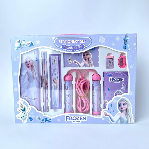 SET ESCOLAR C/CUERDA 9EN1 STATIONERY #FROZEN SMB X 1SET