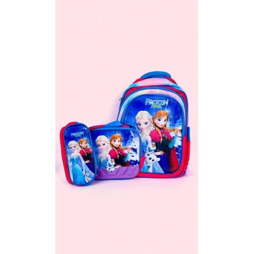 MORRAL ESCOLAR 3EN1 ESTAMPADO FROZEN FUCSIA  X 1UND