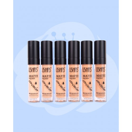 CORRECTOR USHAS MATTE LONG CONCEALER 6TONOS X 1CAJA 