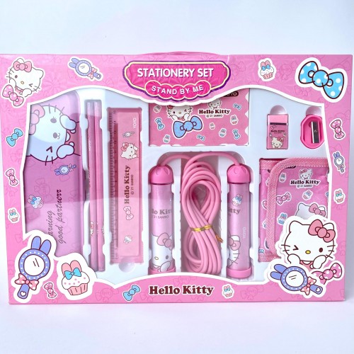 SET ESCOLAR C/CUERDA 9EN1 STATIONERY #HELLO KITTY SMB X 1SET