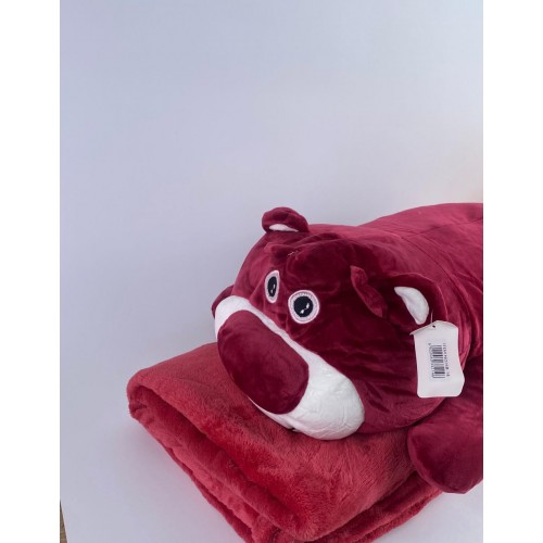 PELUCHE LOTSO ACOSTADOC/COBIJA VINOTINTO 50CM X1UND