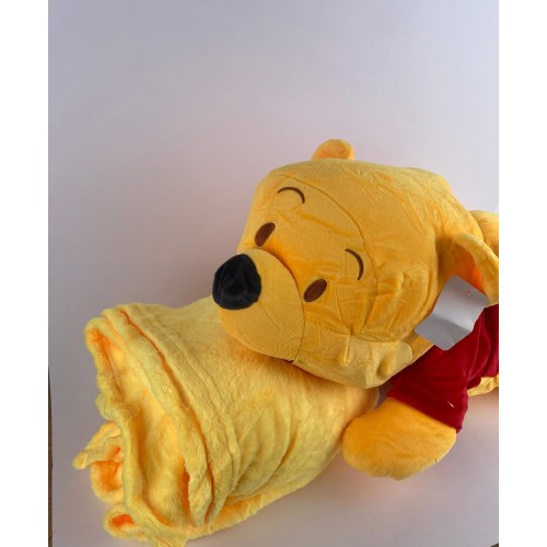 PELUCHE WINNIE POOH ACOSTADO C/COBIJA 50CM X 1UND