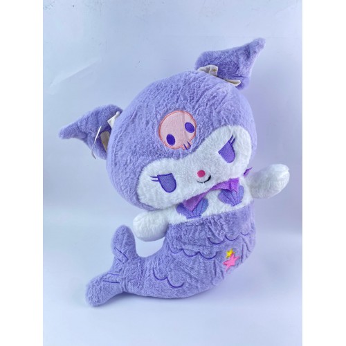 PELUCHE C/COBIJA KUROMI SIRENA MORADO 45CM X 1UND