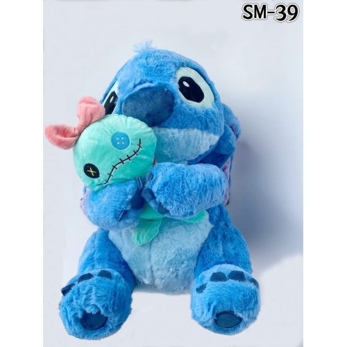 PELUCHE DE #STITCH#AZUL C/MINI PELUCHE 35CM SMB X1UND