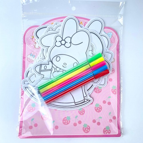 DIBUJO PARA COLOREAR COLOR PAPER #SANRIO #MY MELODY  X 1SET