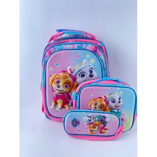 MORRAL ESCOLAR 3EN1 ESTAMPADO PAW PATROL ROSADO X 1UND