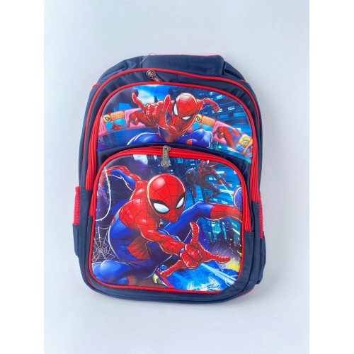 MORRAL SCHOOL BAG C/ESTAMPADO SPIDERMAN ROJO C/NEGRO X 1UND