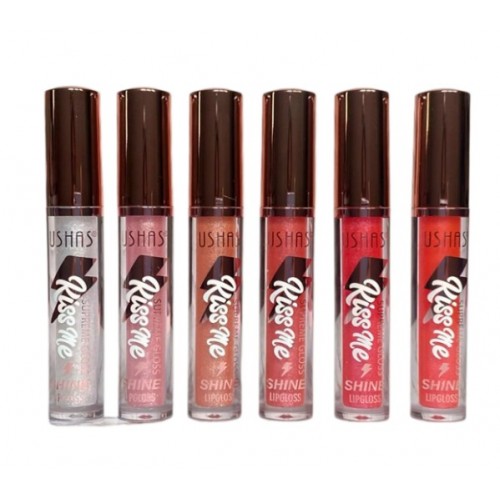 BRILLO USHAS LIP GLOSS KISS ME WOW 6TONO X 1CAJA 