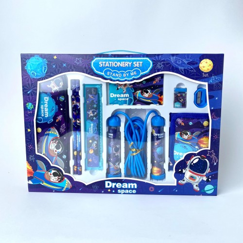 SET ESCOLAR C/CUERDA 9EN1 STATIONERY #DREAM SPACE SMB X 1SET