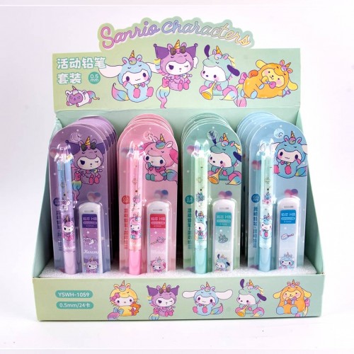 SET DE PORTAMINAS 2PCS SANRIO/UNICOR 0.5MM 4MDL X 1CAJA